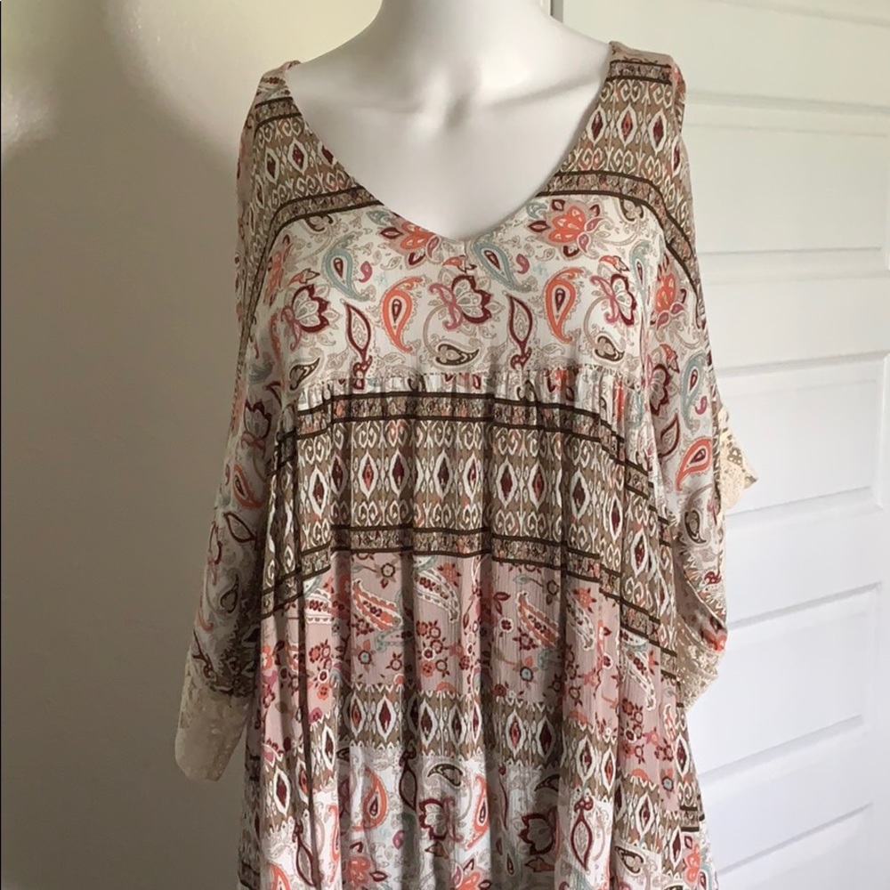 RROUGE Orange Paisley Print Shirt
